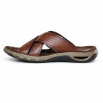 Pegada barna férfi tépőzáras bőr szandál 134703-02  07802