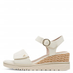 Jana tépőzáras női éktalpú fehér szandál 28365-46-400  07809