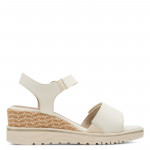 Jana tépőzáras női éktalpú fehér szandál 28365-46-400  07809