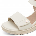 Jana tépőzáras női éktalpú fehér szandál 28365-46-400  07809