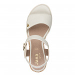 Jana tépőzáras női éktalpú fehér szandál 28365-46-400  07809