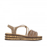 Rieker bebújós női metál színű szandál 62977-90