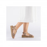 Rieker bebújós női metál színű szandál 62977-90