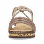 Rieker bebújós női metál színű szandál 62977-90