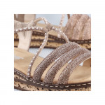 Rieker bebújós női metál színű szandál 62977-90