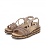 Rieker bebújós női metál színű szandál 62977-90