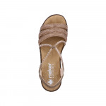 Rieker bebújós női metál színű szandál 62977-90