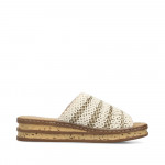 Rieker bebújós női bézs mix papucs 629X8-60