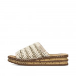 Rieker bebújós női bézs mix papucs 629X8-60