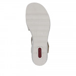 Rieker tépőzáras éktalpú női bézs szandál 67410-62