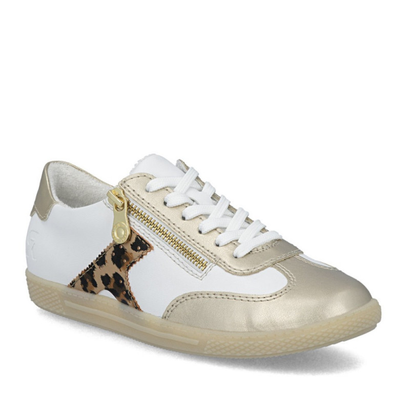 Rieker fűzős cipzáros női fehér sneaker sportcipő L9700-81