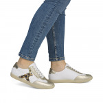 Rieker fűzős cipzáros női fehér sneaker sportcipő L9700-81