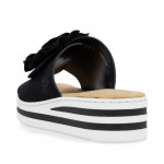 Rieker fekete fehér mix női tépőzáras papucs V0252-00