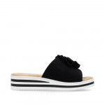 Rieker fekete fehér mix női tépőzáras papucs V0252-00