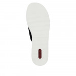 Rieker fekete fehér mix női tépőzáras papucs V0252-00