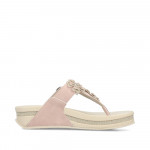 Rieker rózsaszín női lábujjközös papucs V1466-31