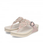 Rieker rózsaszín női lábujjközös papucs V1466-31