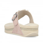 Rieker rózsaszín női lábujjközös papucs V1466-31