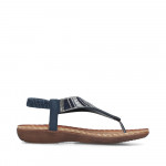 Rieker kék mix női bebújós szandál V7561-14