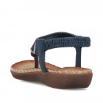 Rieker kék mix női bebújós szandál V7561-14