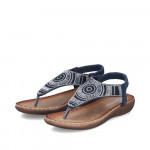 Rieker kék mix női bebújós szandál V7561-14