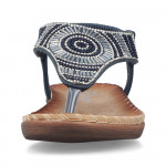 Rieker kék mix női bebújós szandál V7561-14