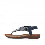 Rieker kék mix női bebújós szandál V7561-14