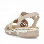 Rieker bézs női bebújós szandál 66201-62