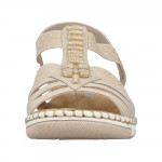 Rieker bézs női bebújós szandál 66201-62