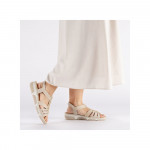 Rieker bézs női bebújós szandál 66201-62