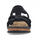 Rieker fekete női bebújós platformos szandál 62969-00