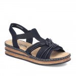 Rieker fekete női bebújós platformos szandál 62969-00 Női Rieker