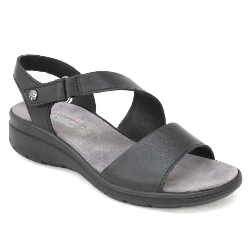 Imac fekete női tépőzáras bőr szandál 107940-1400-011 07808