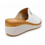 Fly Flot ezüstös halvány szürke női bőr papucs 36H68-5G 07814