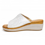 Fly Flot ezüstös halvány szürke női bőr papucs 36H68-5G 07814