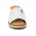 Fly Flot ezüstös halvány szürke női bőr papucs 36H68-5G 07814