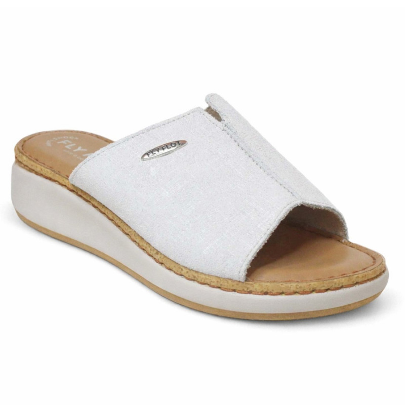 Fly Flot világos szürke női bőr papucs 59G07-TG 07815