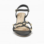 Bottero fekete női magas sarkú bőr szandál 373704-10 07818