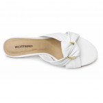 Bottero fehér női magas sarkú bőr papucs 373702-1