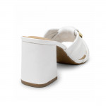 Bottero fehér női magas sarkú bőr papucs 373702-1