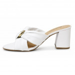 Bottero fehér női magas sarkú bőr papucs 373702-1