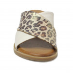 Sherlock Soon leopárd mintás női bőr papucs 030-782-1345 07821