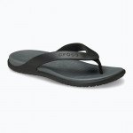 Crocs Coast Flip lábujjközös papucs fekete-szürke 212035-0DD