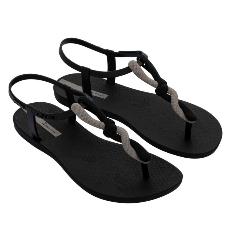 Ipanema Class Daily Sandal fekete-szürke női lábujjközös szandál 83770-BO183