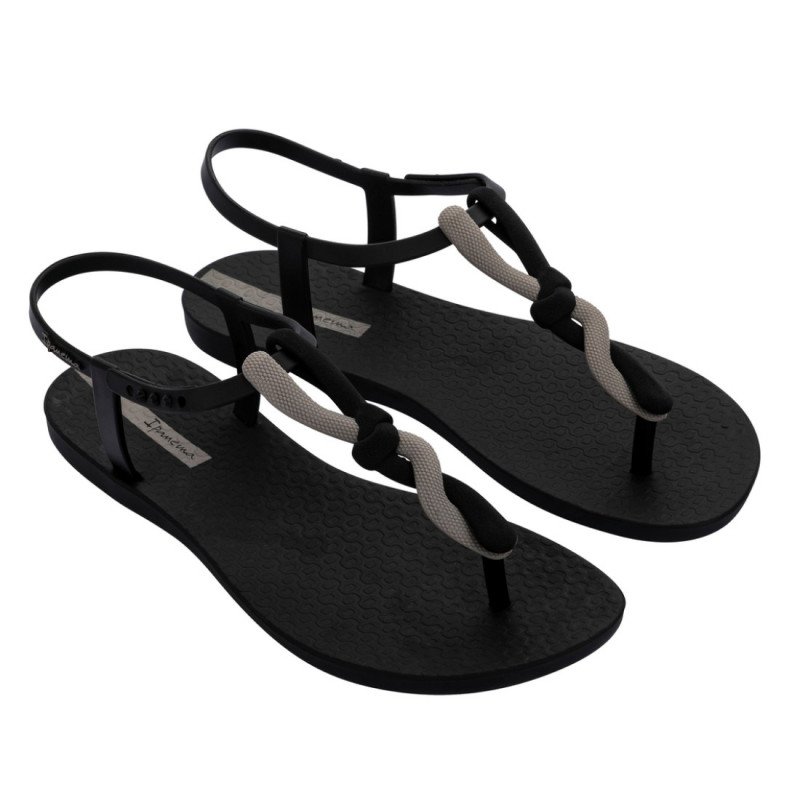 Ipanema Class Daily Sandal fekete-szürke női lábujjközös szandál 83770-BO183