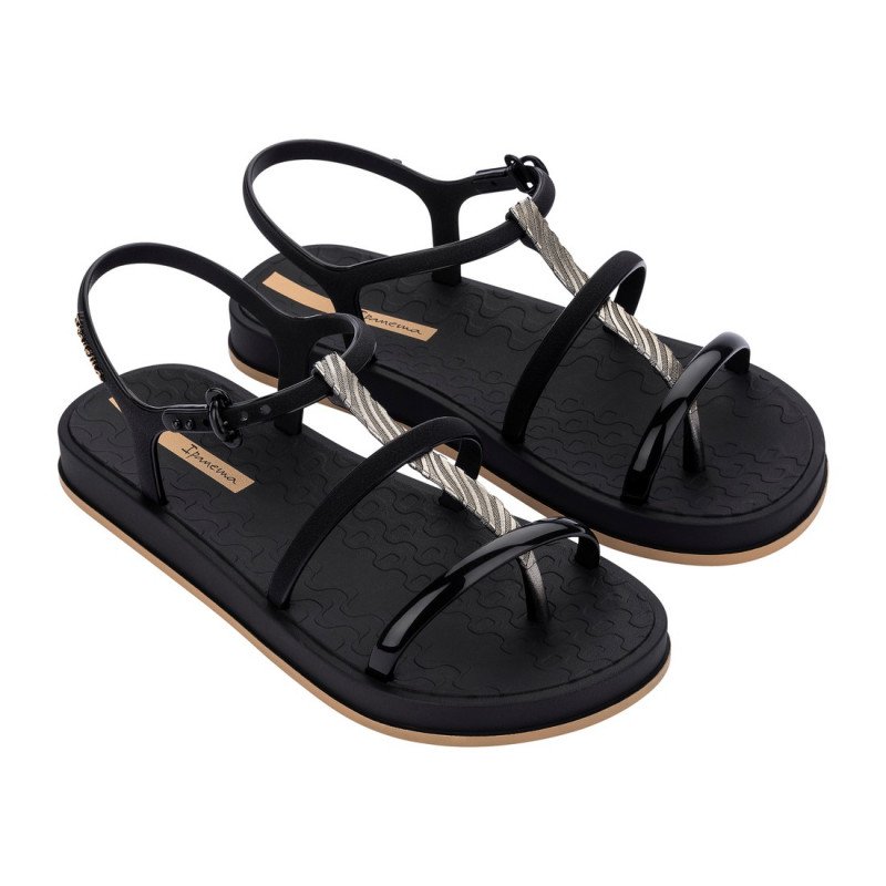 Ipanema Drip Intense fekete kombi női lábujjközös szandál 83773-BN862