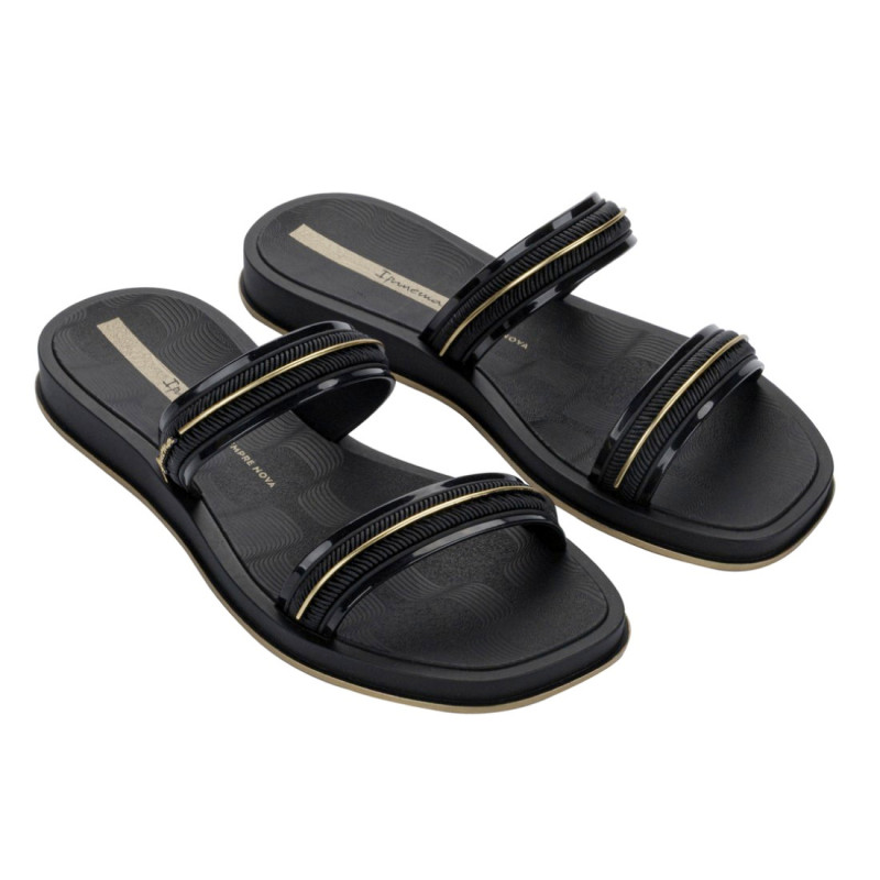 Ipanema Glow Slide fekete kombi női fix pántos strandpapucs 27400-BR775