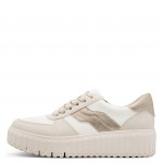 Jana bézs kombi platformos női sneaker félcipő 23666-45-490 07853