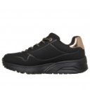 Skechers Uno Lite Metallic Mode fekete lányka–női fűzős sneaker cipő 310384L-BKRG