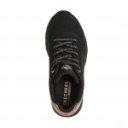 Skechers Uno Lite Metallic Mode fekete lányka–női fűzős sneaker cipő 310384L-BKRG